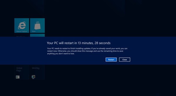 Windows 8 знает лучше вас, когда вам перезагружаться