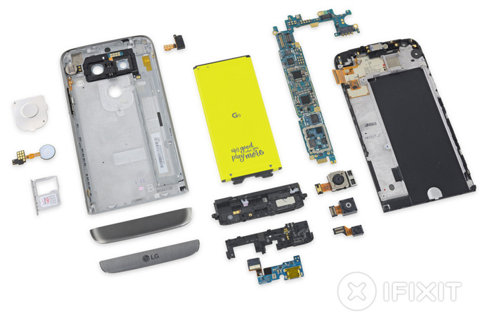 Ремонтопригодность LG G5 оценили в 8 баллов из 10