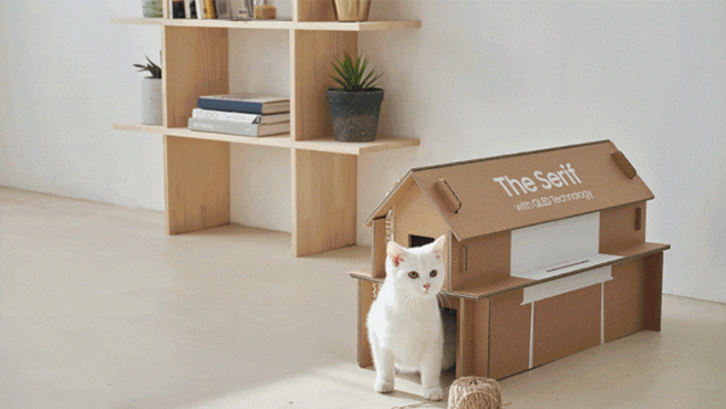 Samsung научит людей превращать коробки от телевизоров в домики для кошек и журнальные столики