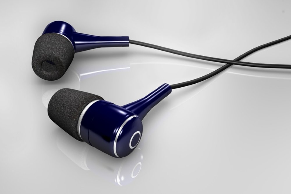 DGL blue earphones 3d