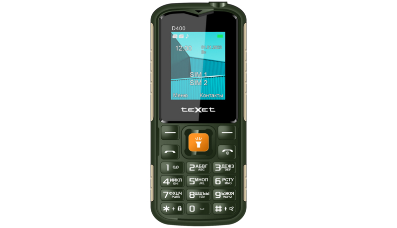 Texet TM-D400: кнопочный телефон с защитой от влаги фото