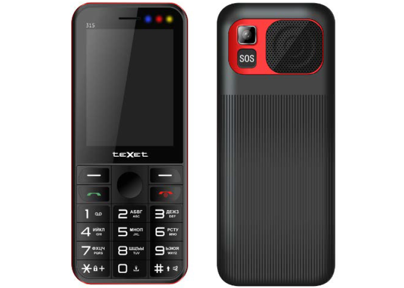 Texet TM-315: кнопочный телефон с батареей на 2 500 мАч и необычным диодным индикатором фото