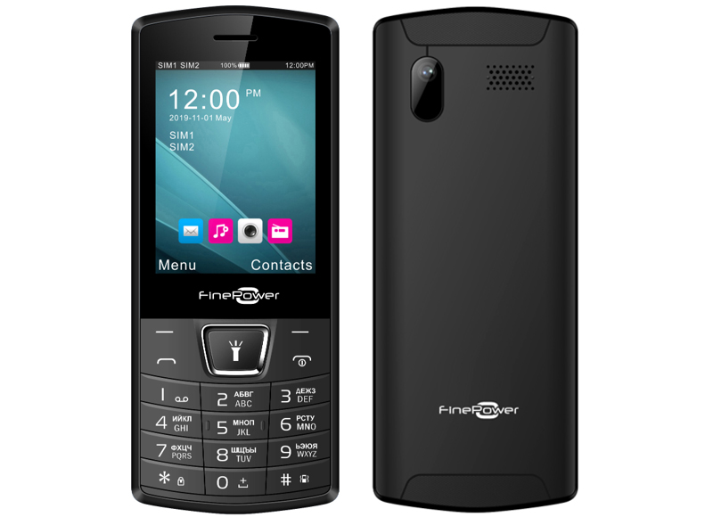 Finepower SR244: кнопочный телефон за 1 390 рублей с батареей на 1 700 мАч фото
