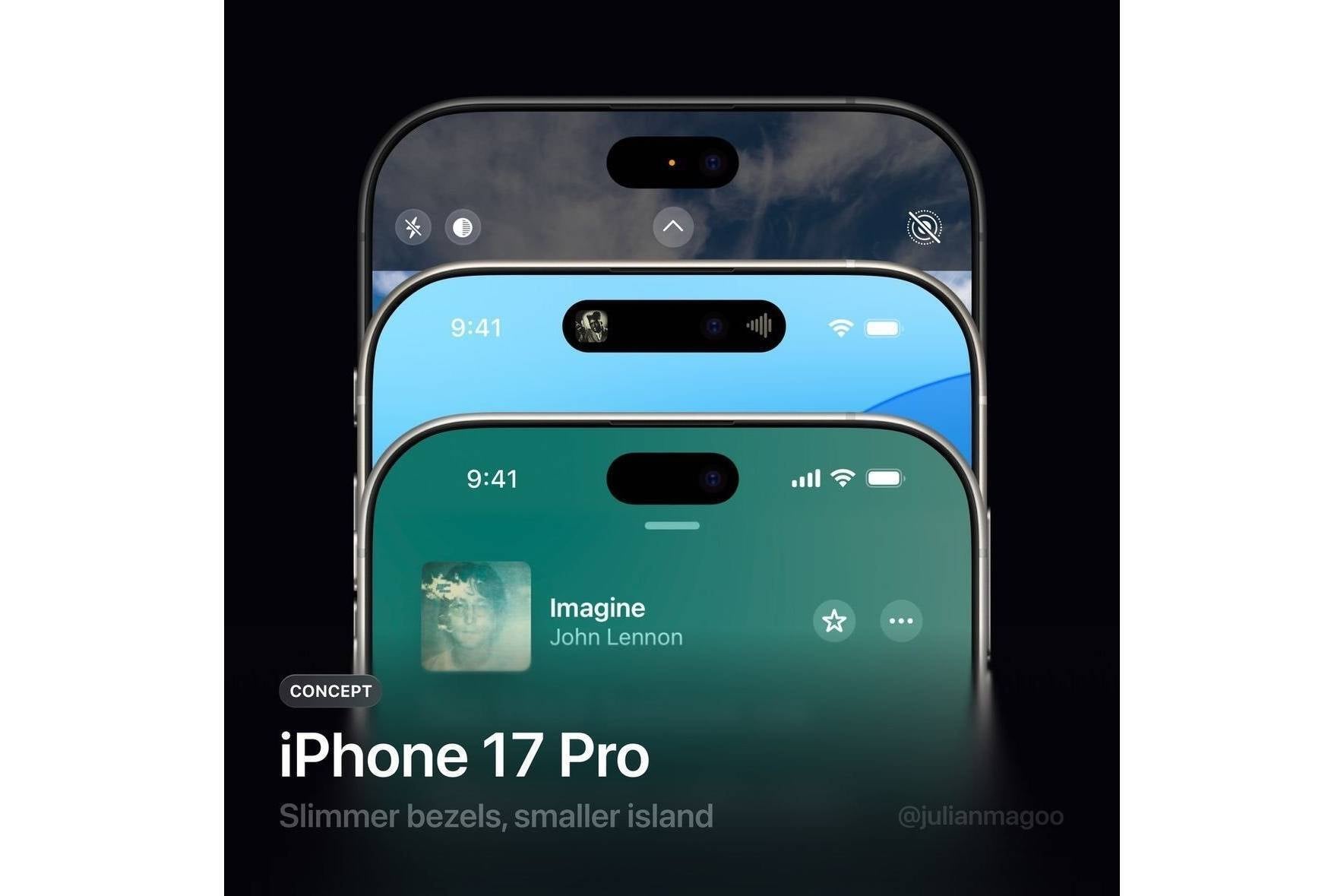 Динамичный остров дизайна iPhone 17 Pro