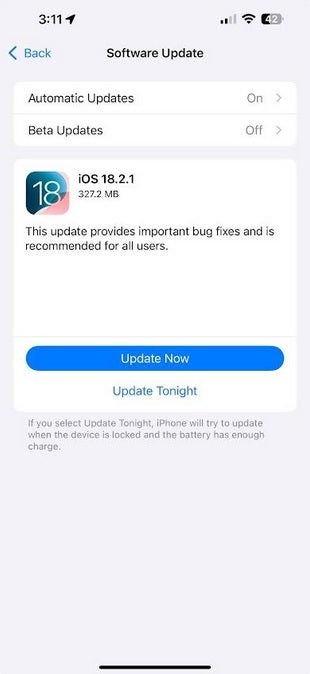 Срочно установите iOS 18.2.1 — она исправит важные ошибки