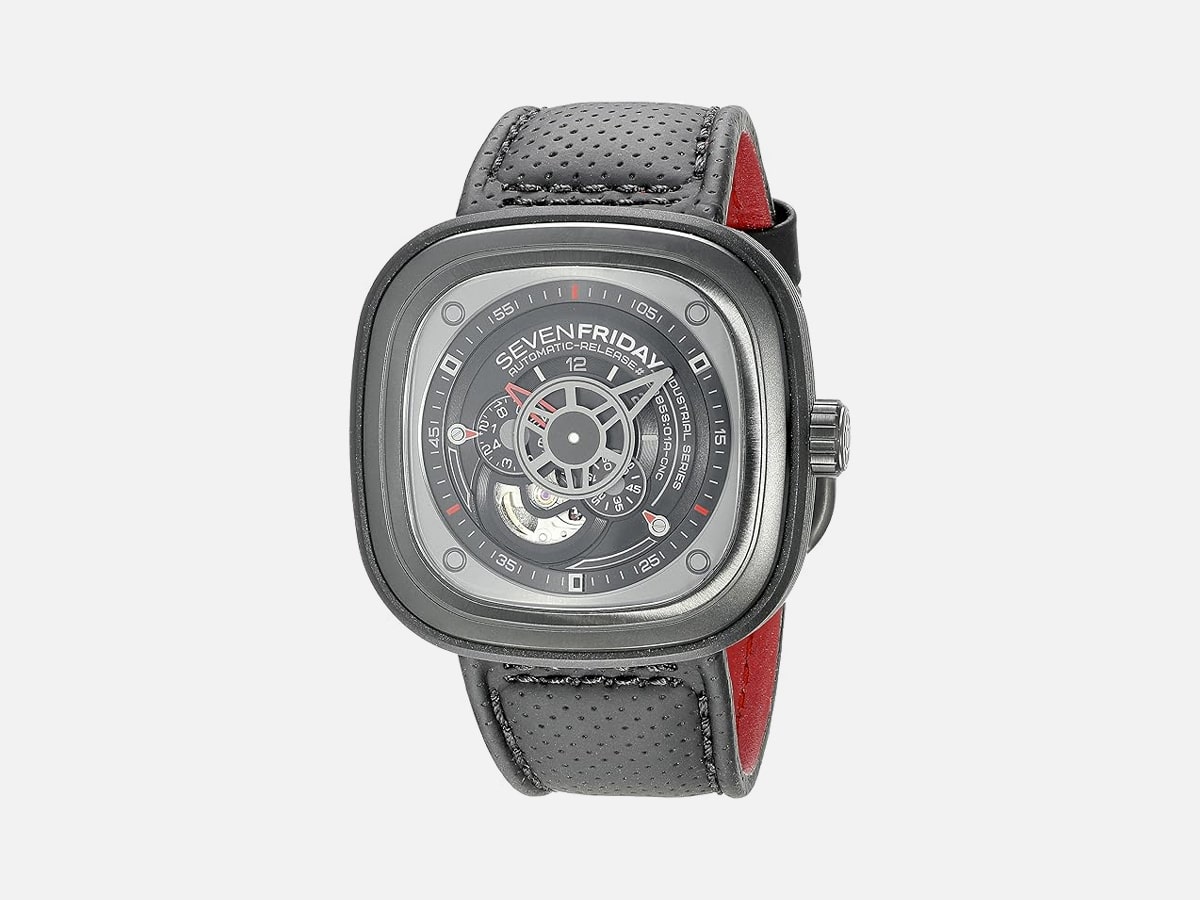 SevenFriday Men’s P3-1 Racer Analog Display Japanese Automatic Black Watch