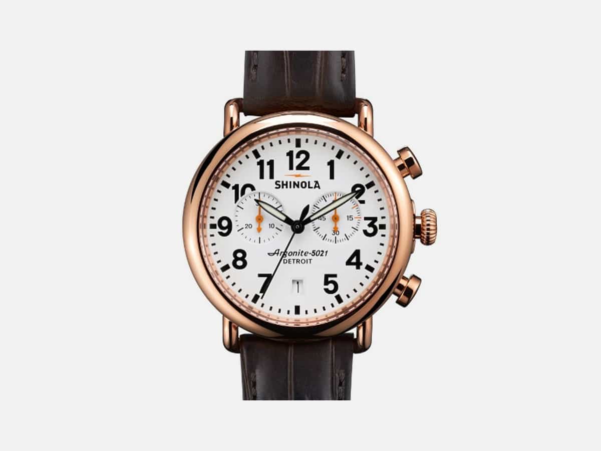 Shinola The Runwell Chrono Rose Gold