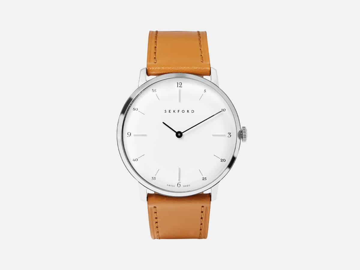 Sekford Type 1A Stainless Steel And Leather Watch