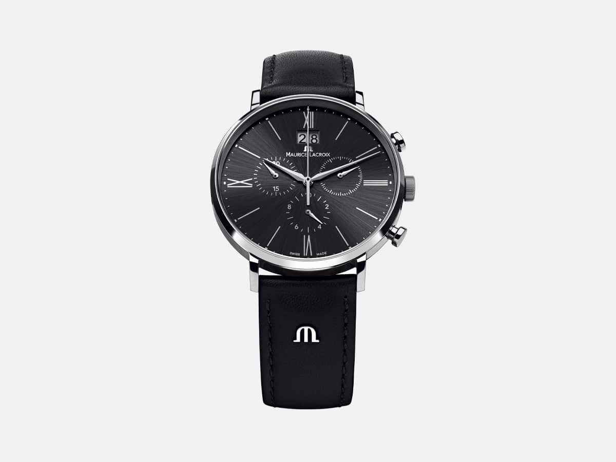 Maurice Lacroix Men’s EL1088-SS001-810 Eliros Analog Display Analog Quartz Black Watch